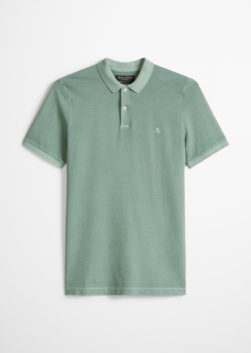 Polo shirt piqué shaped garment-dyed — Midnight Moss