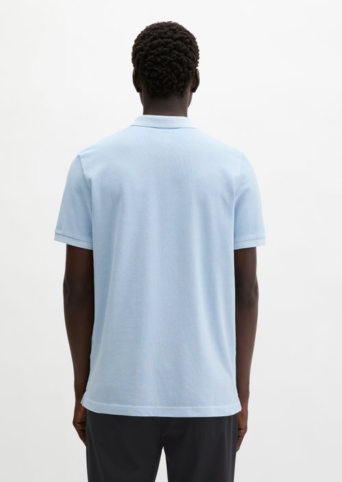 Polo shirt piqué shaped garment-dyed — Dusted Blue