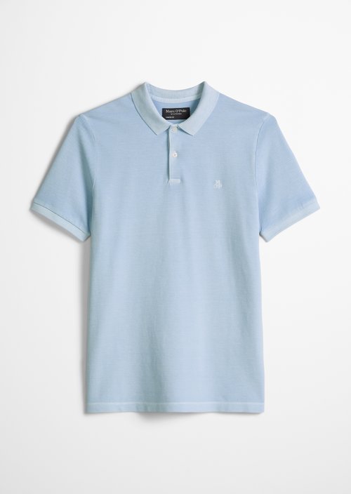 Polo shirt piqué shaped garment-dyed — Dusted Blue