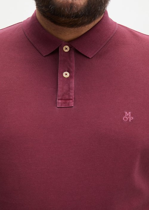 Piqué regular polo shirt — Acai Red