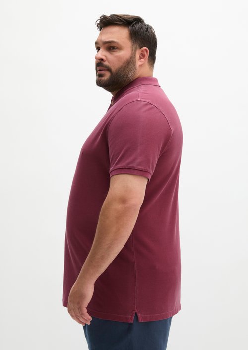 Piqué regular polo shirt — Acai Red
