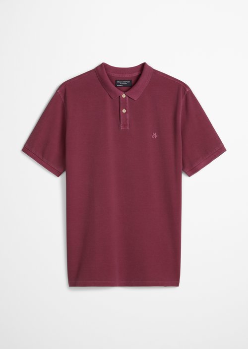 Piqué regular polo shirt — Acai Red