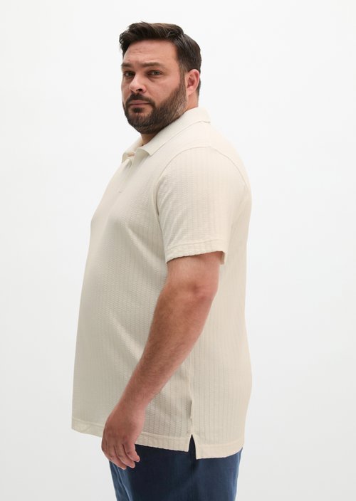 DfC polo shirt Jersey Structure regular — Silky White