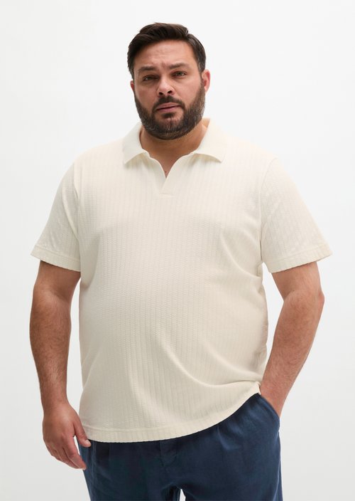 DfC polo shirt Jersey Structure regular — Silky White