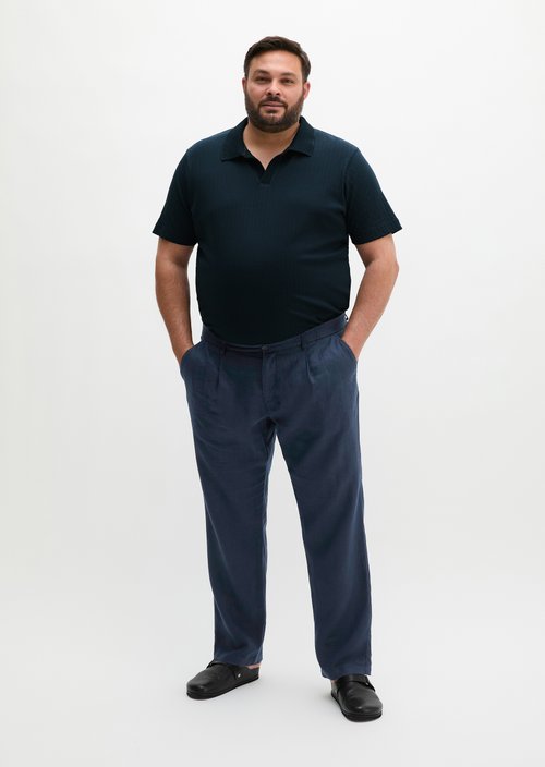 DfC polo shirt Jersey Structure regular — Dark Navy