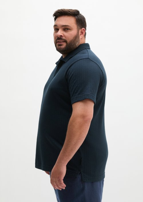 DfC polo shirt Jersey Structure regular — Dark Navy