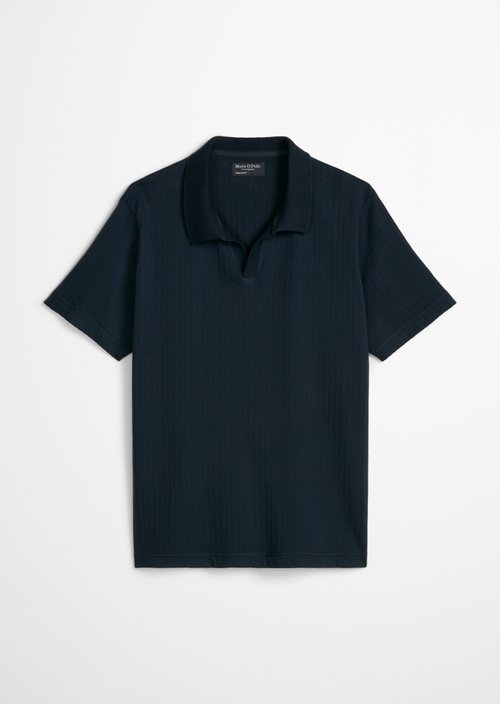DfC polo shirt Jersey Structure regular — Dark Navy