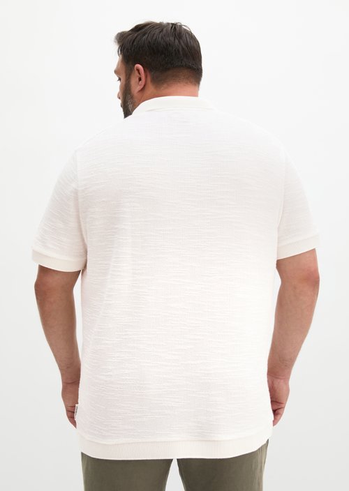 Loose polo shirt — Silky White