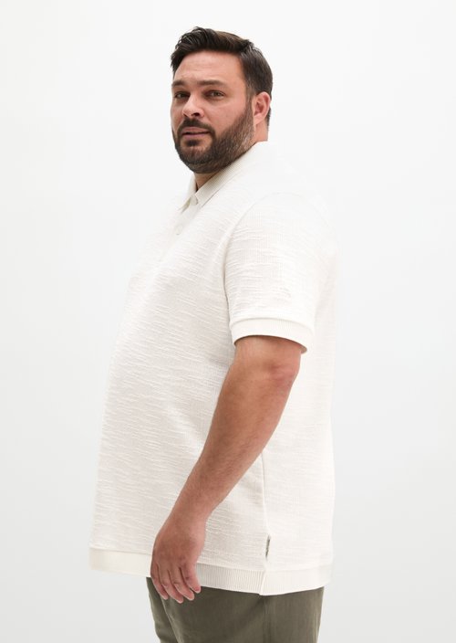 Loose polo shirt — Silky White