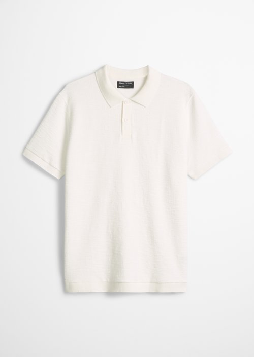 Loose polo shirt — Silky White