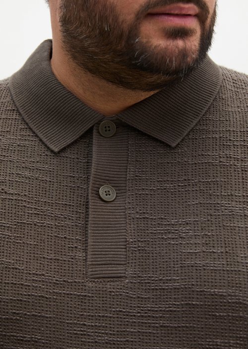 Loose polo shirt — Dark Nickle