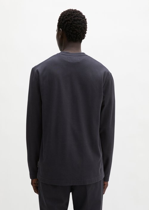 DfC Henley longsleeve regular — Dark Navy