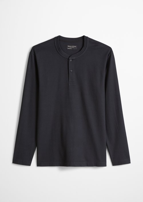 DfC Henley longsleeve regular — Dark Navy