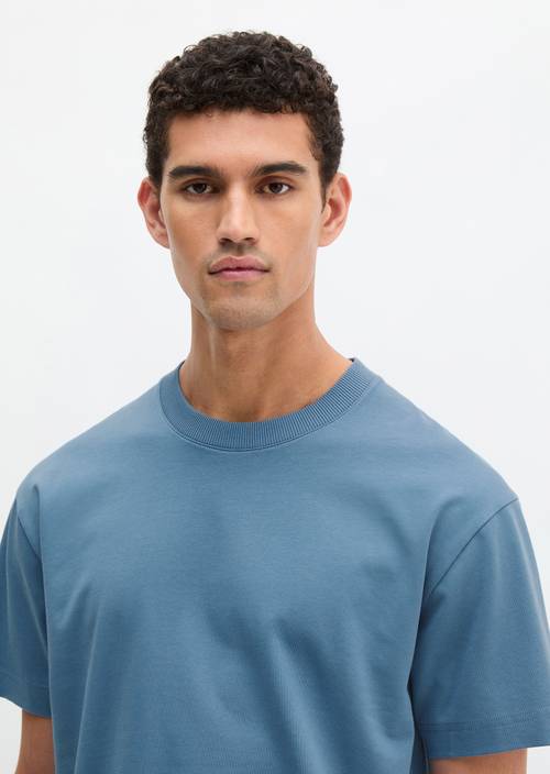 T-shirt relaxed Provincial Blue en vue de face