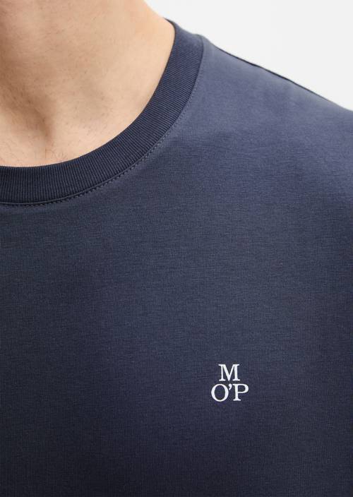 Basic-T-Shirt regular Faded Blue in Detailansicht