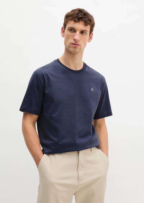 Basic-T-Shirt regular Faded Blue in Frontalansicht