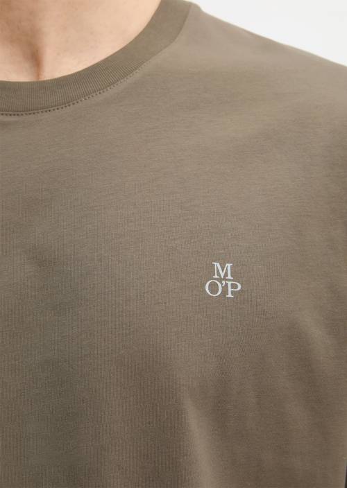 Basic-T-Shirt regular Frozen Taupe in Detailansicht