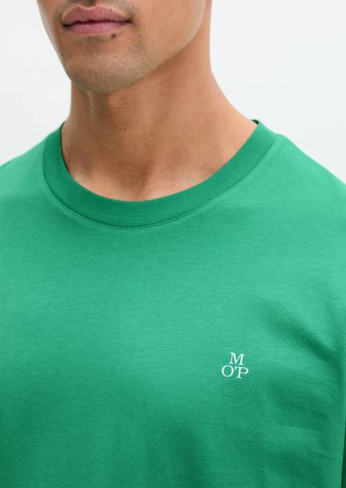 Basic-T-Shirt regular Botanical Green in Detailansicht