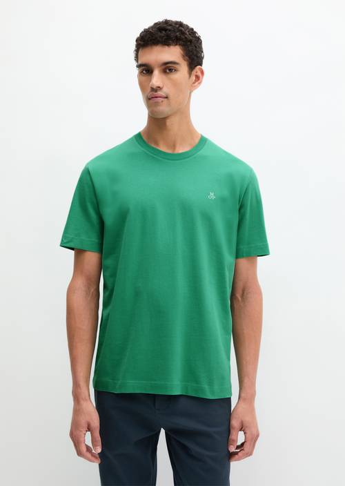 Basic-T-Shirt regular Botanical Green in Frontalansicht