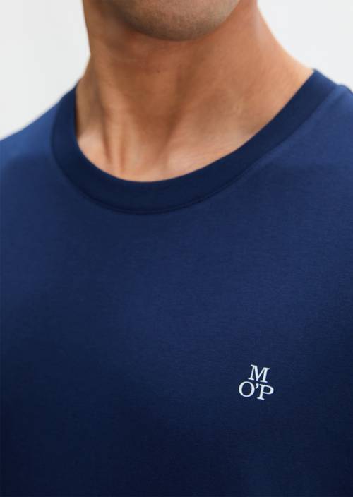 Basic-T-Shirt regular Iris Ink in Detailansicht