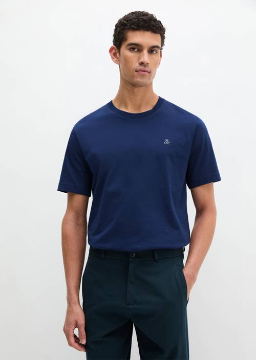 Basic-T-Shirt regular Iris Ink in Frontalansicht