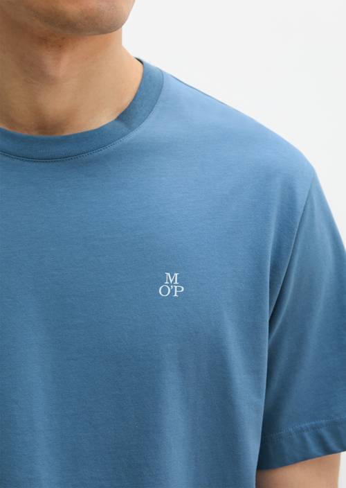 Basic-T-Shirt regular Provincial Blue in Detailansicht