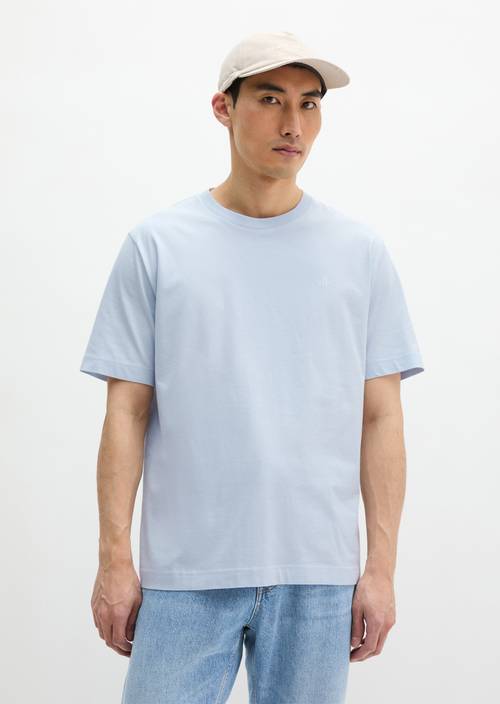 Basic-T-Shirt regular Calm Blue in Frontalansicht