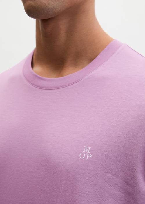 Basic-T-Shirt regular Scattered Orchid in Detailansicht