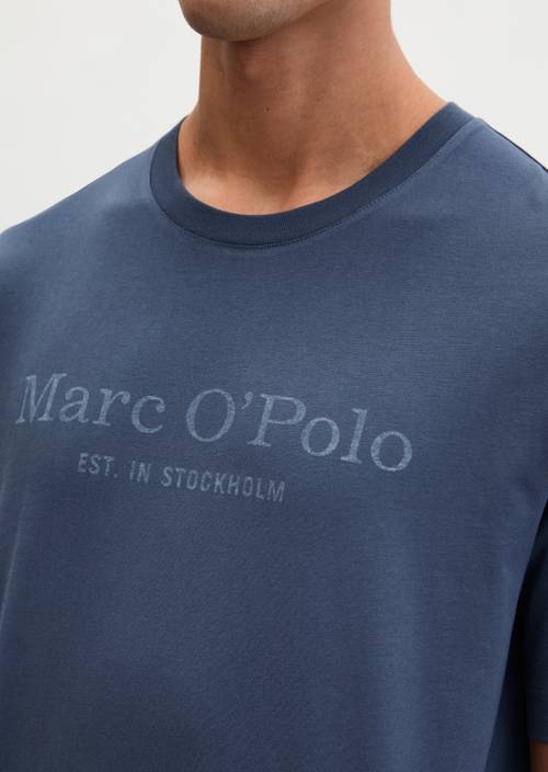 T-shirt regular Faded Blue in detailaanzicht