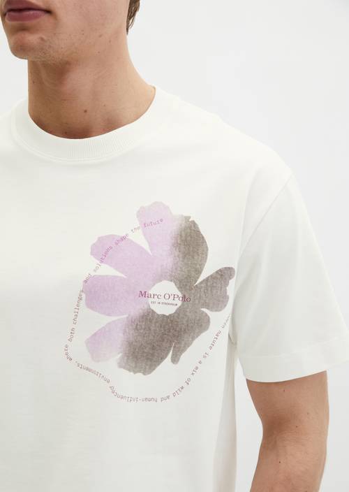 Camiseta suelta Silky White en vista detallada