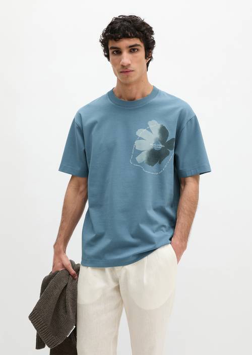 Camiseta suelta Provincial Blue en vista frontal