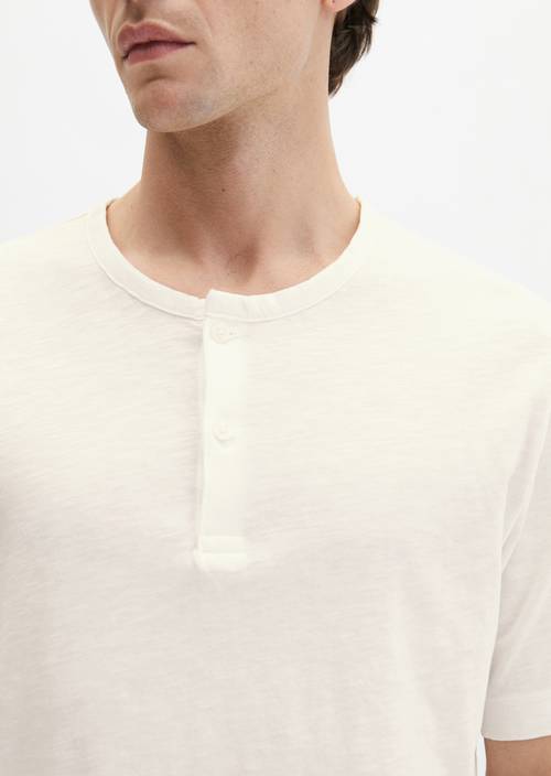 DfC Henley shirt regular Silky White in detail view