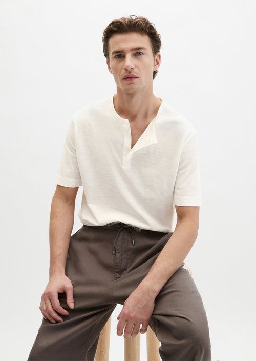 DfC Henley shirt regular — Silky White