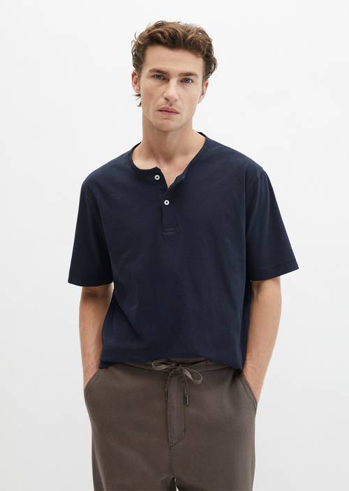 DfC Henley shirt regular Dark Navy in front view