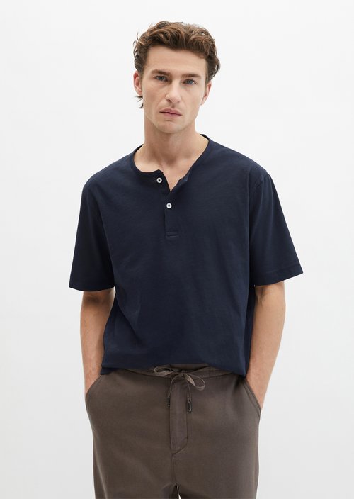 DfC Henley shirt regular — Dark Navy