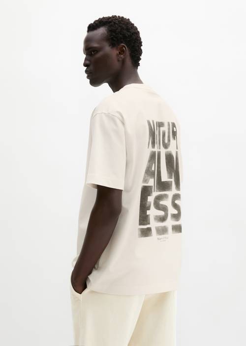 Camiseta suelta Silky White en vista frontal