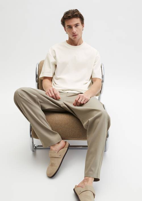 T-shirt loose Silky White en vue de face