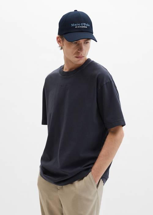 T-shirt loose Dark Navy en vue de face