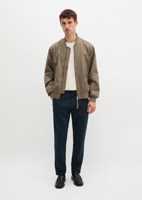 Marc O'Polo Sweatbroek regular kledingstuk-geverfd, Heren, blauw, S, 68% Katoen, 17% Polyester, 15% Elasthaan