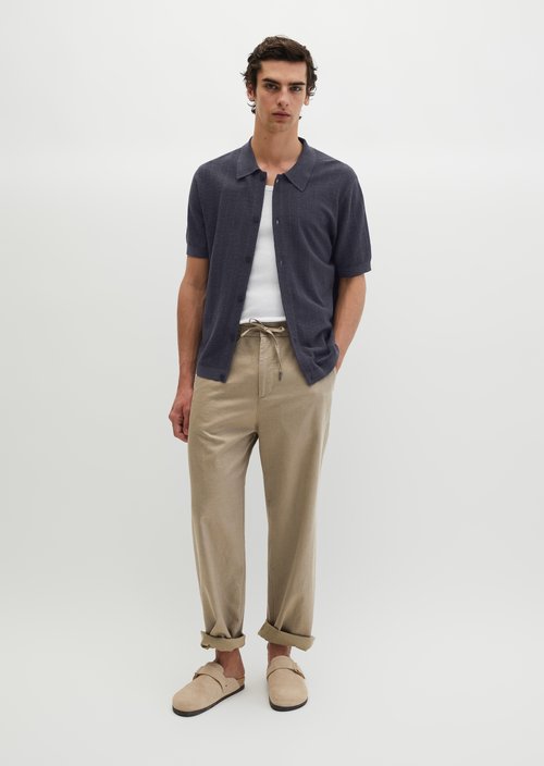 Regular short sleeve cardigan — Faded Blue