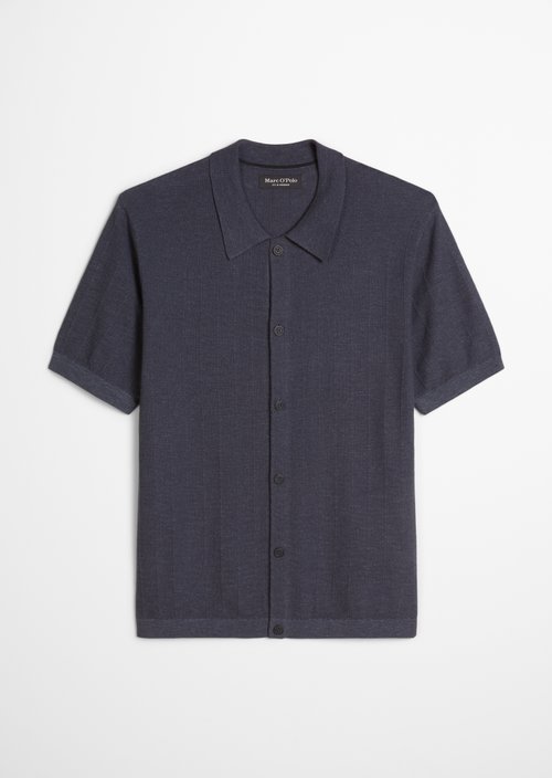 Regular short sleeve cardigan — Faded Blue