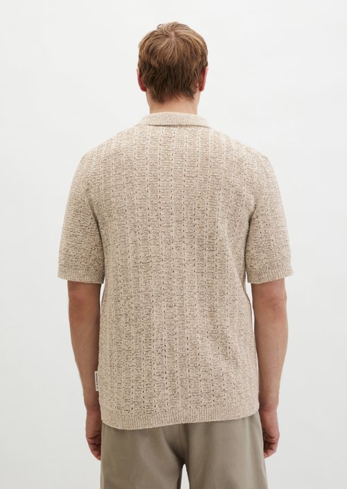 Regular short-sleeved cardigan — Chalky Sand