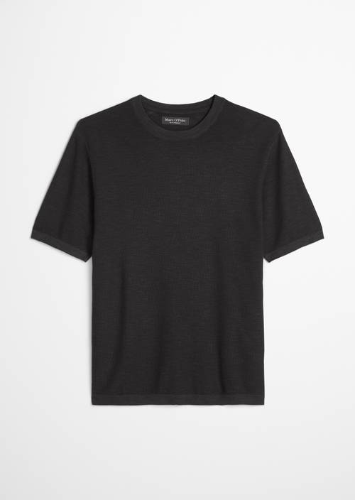 Kurzarm-Pullover regular Black in freigestellter Ansicht ohne Model