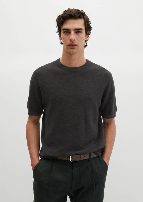 Pull à manches courtes regular Black en vue de face