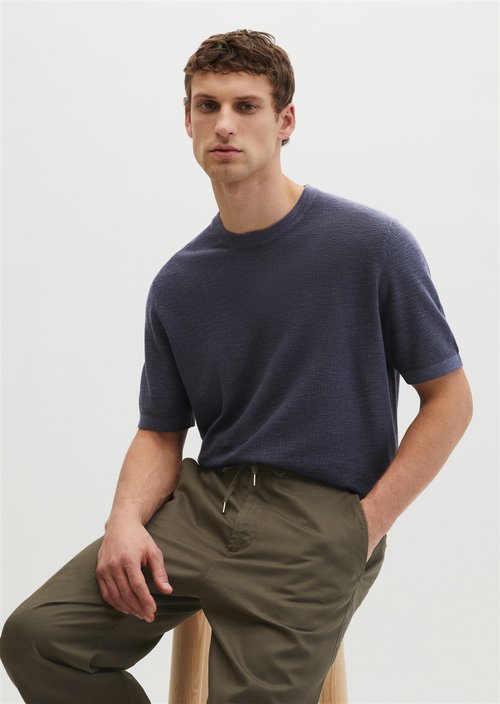 Regular short-sleeved sweater — Faded Blue