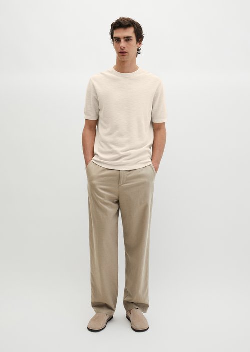 Regular short-sleeved sweater — Chalky Sand
