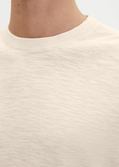 Regular short-sleeved sweater — Chalky Sand