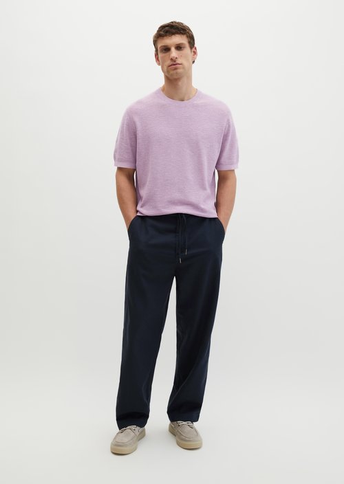 Regular short-sleeved sweater — Scattered Orchid
