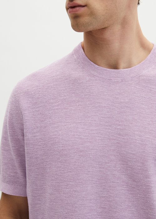 Regular short-sleeved sweater — Scattered Orchid