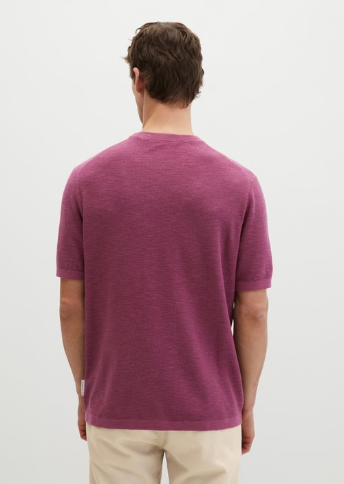 Regular short-sleeved sweater — Acai Red